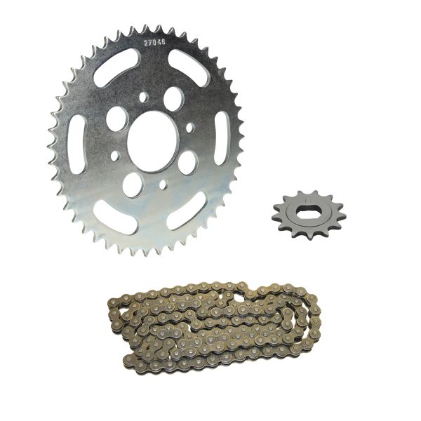 Kettensatz 3-teilig silber 13/46 Zähne für Hercules MK 1 2 S (Speichenfelgen) / MK 3 4 / Supra 4 Enduro (1280501346120S)