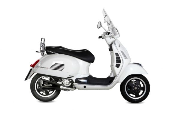 Mivv SPORT Schalldämpfer DELTA RACE Komplettanlage 1x1 Steel Black für PIAGGIO VESPA GTS 300 BJ 2008 > (P.008.LDRB)