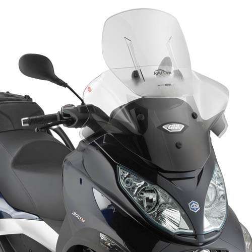 Givi Airflow Windschild AF5601G transparent 570-670 mm x 650 mm für Piaggio (AF5601G)