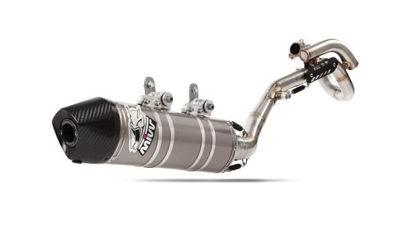 Mivv STRONGER ENDURO new Schalldämpfer OVAL Komplettanlage 1x1 Edelstahl Carbon Cap für SUZUKI RMX 450 Z BJ 2010 > 2012 (M.SU.015.LXC.F)