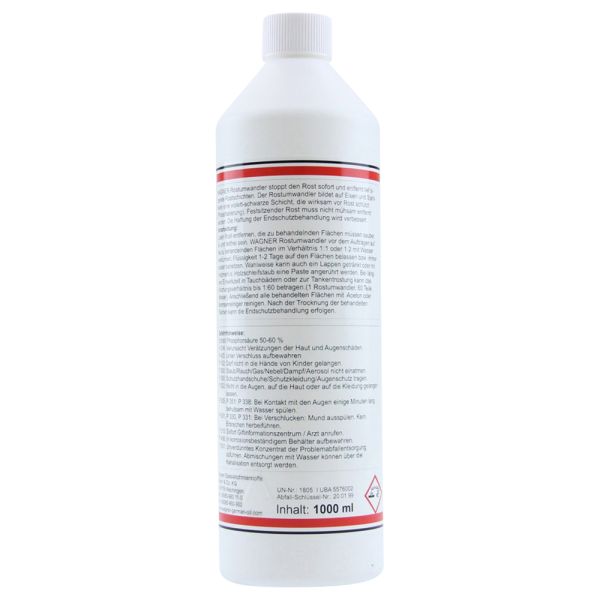 Wagner Rostfix 4x1Liter Konzentrat - Rostumwandler phosphatierender Rostlöser Entroster (20000730014)