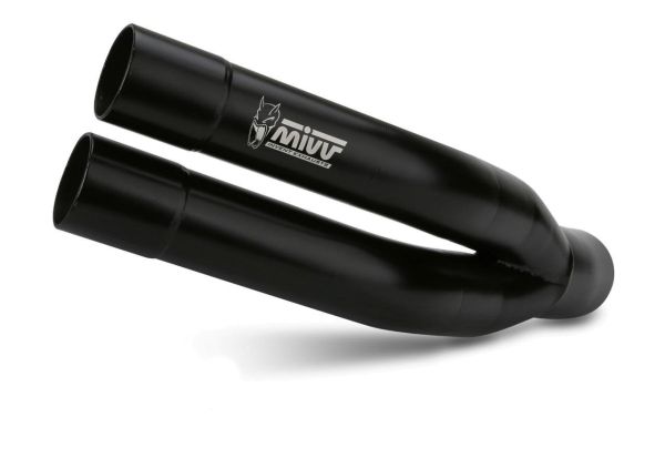 Mivv SPORT Schalldämpfer DOUBLE GUN SLIP-ON Steel Black für SUZUKI GSR 750 BJ 2011 > 2016 (S.037.SDGB)