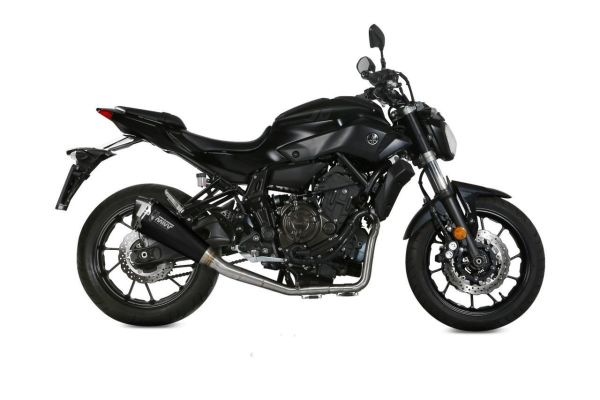 Mivv SPORT Schalldämpfer DELTA RACE Komplettanlage 2x1 Steel Black für YAMAHA MT-07 BJ 2014 > (Y.045.LDRB)