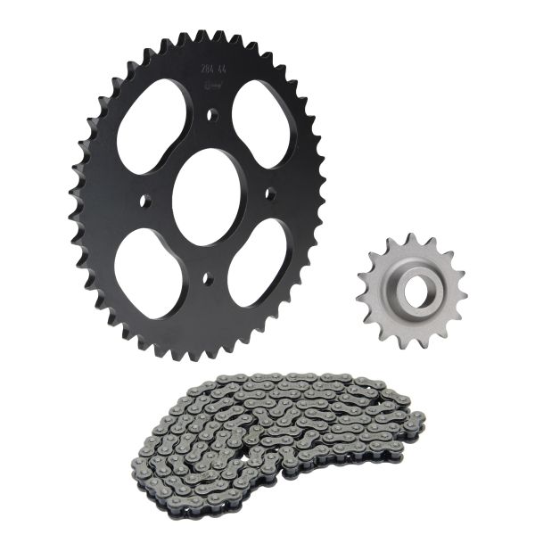 Kettensatz 3-teilig schwarz 15/44 Zähne für Hercules XE 9 Enduro (1280571544106B)