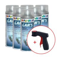 Dupli-Color Car's Rallye Lack Klarlack glänzend 6x 400 ml. + 1 Spraydosen Handgriff (DU3858586s731)