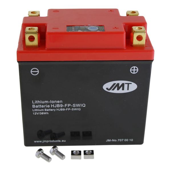 Batterie Lithium Ion 12V 3Ah sans entretien HJB9-FP JMT pour scooter / moto, Pièces Scooter, Moto, Maxiscooter, Cyclo et Vélo