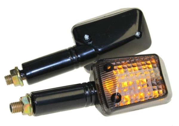 Feux clignotants à LED pour guidon de moto 12V teinté noir, Clignotants, Eclairage et Clignotants, Universel, Pièces Scooter, Moto, Maxiscooter,  Cyclo et Vélo